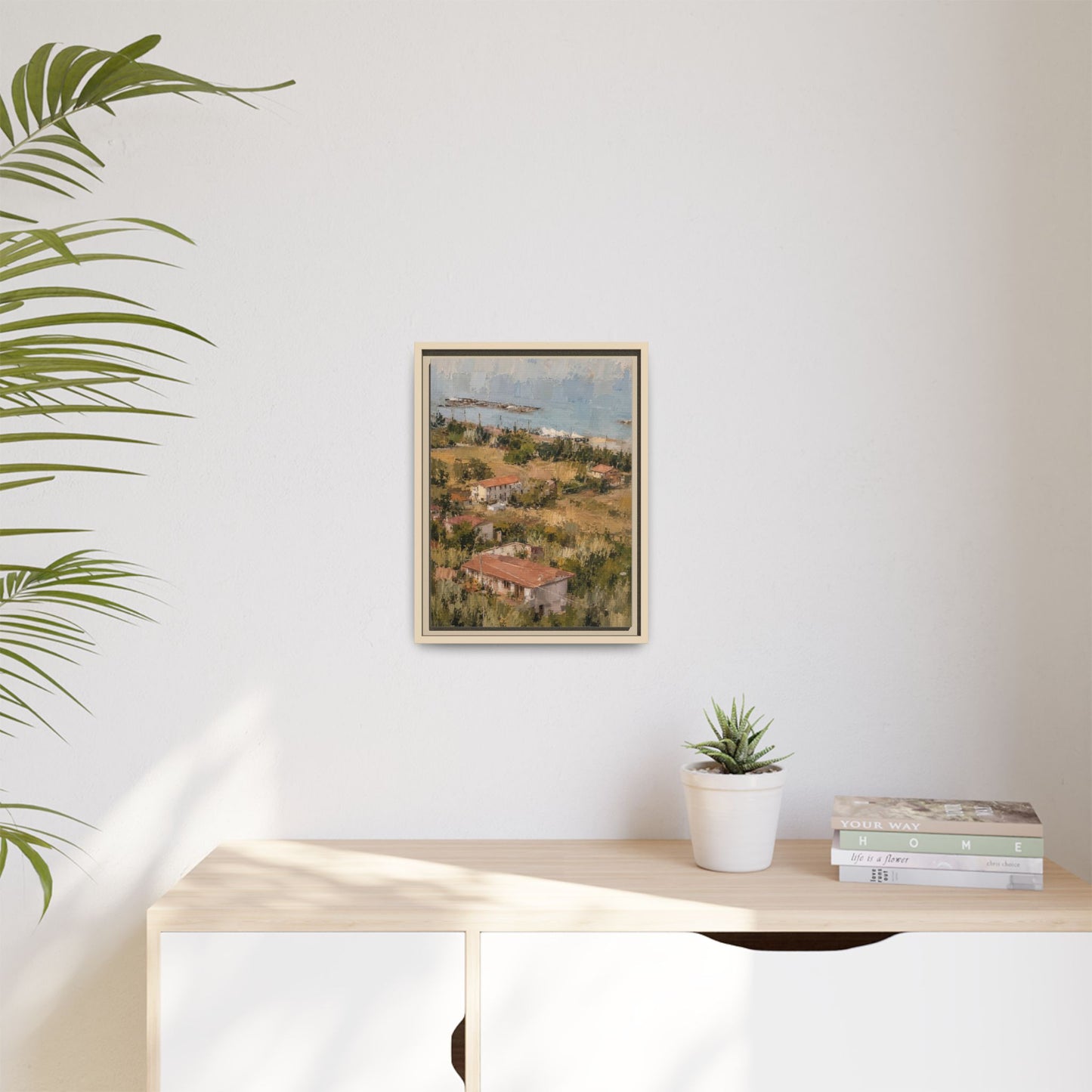 Paola Calabria Abstract Framed Canvas Print
