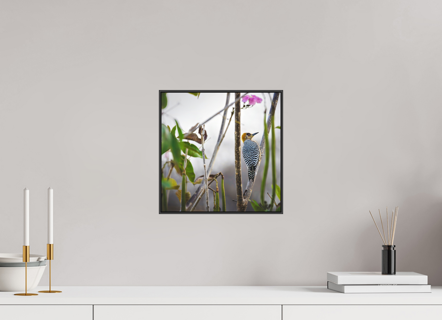 30 x 30 cm, Photo Print Under Acrylic Glass 2mm, Matte, Aluminum ArtBox, Profile 25 mm (Black) Golden Cheek