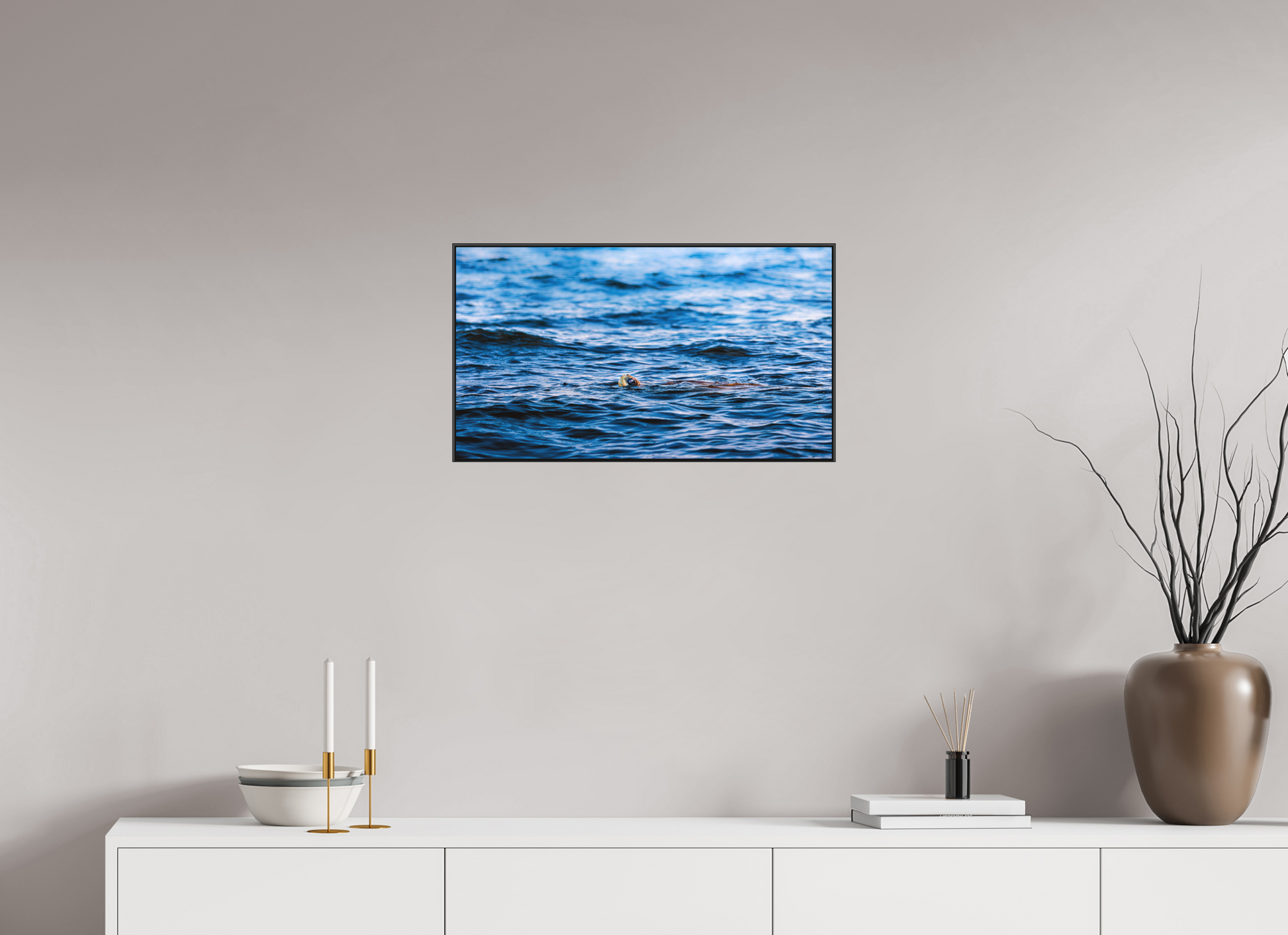 64 x 36 cm, Photo Print Under Acrylic Glass 2 mm, Matte, Aluminium ArtBox, Profile 25 mm (Black) RIDLEY TORTUGA