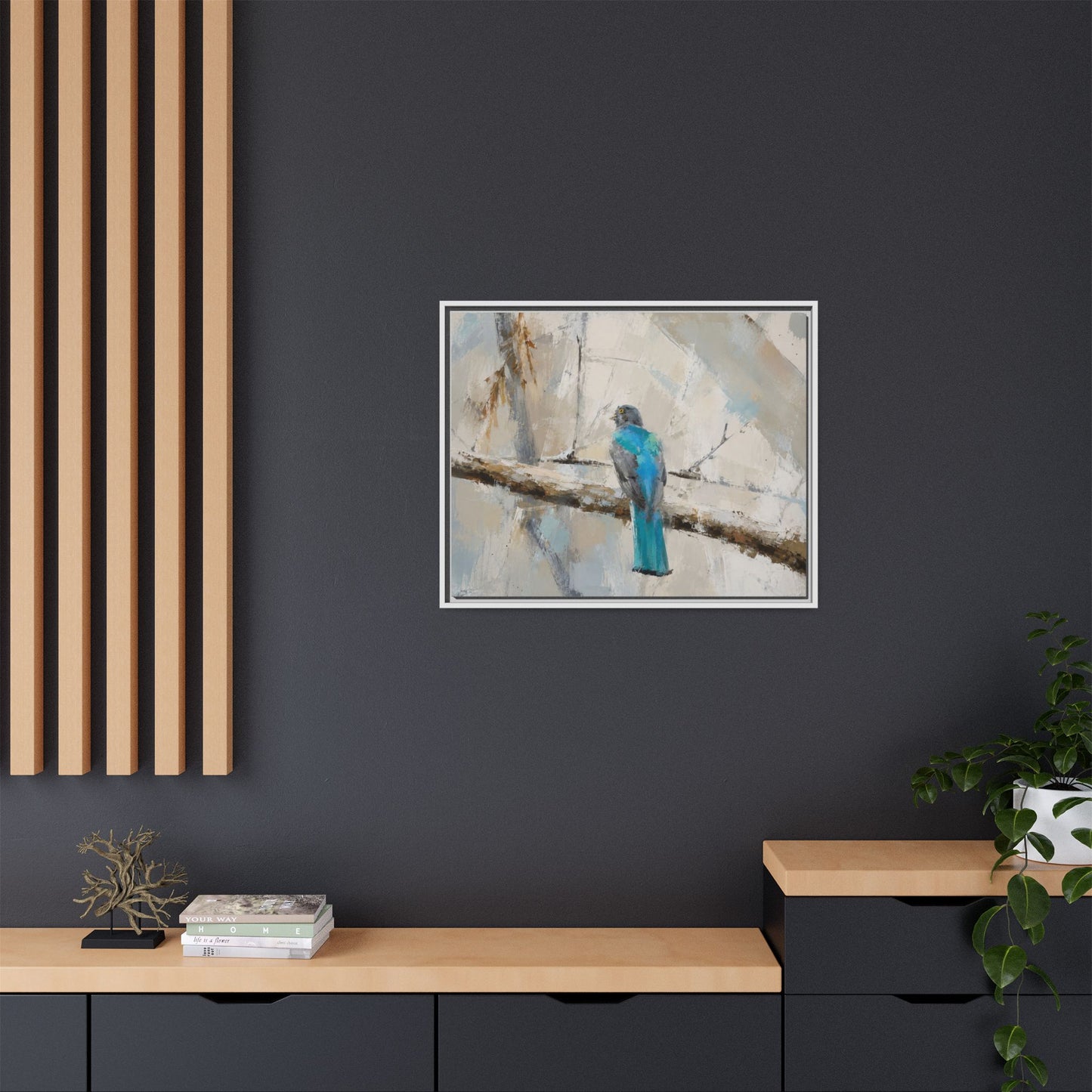 Trogon Abstract Framed Canvas Print