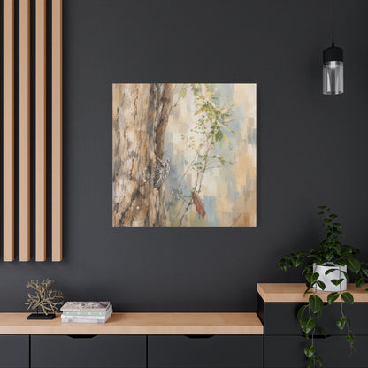Pacific Screech Owl Abstract Canvas Print