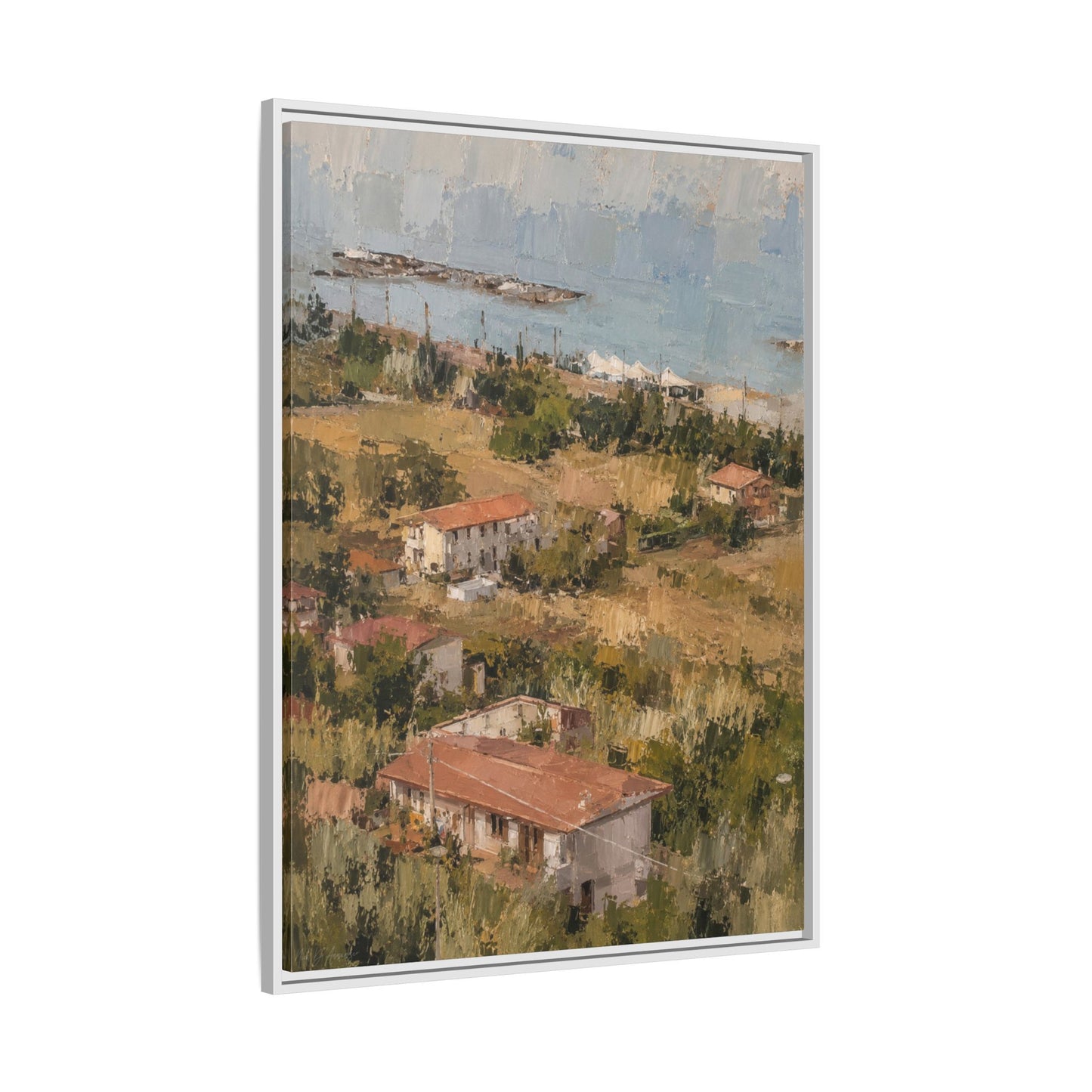 Paola Calabria Abstract Framed Canvas Print