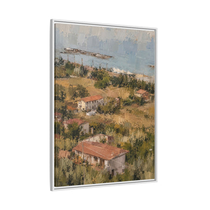 Paola Calabria Abstract Framed Canvas Print
