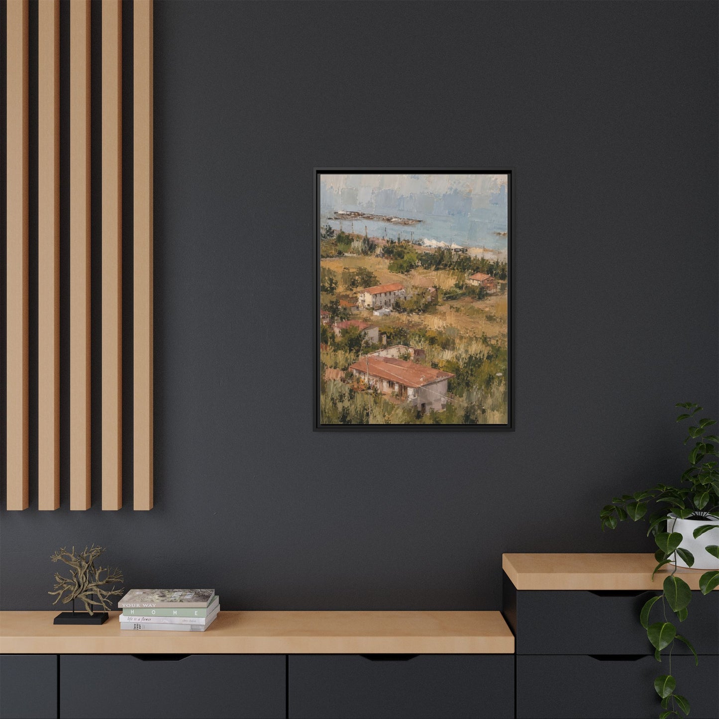 Paola Calabria Abstract Framed Canvas Print