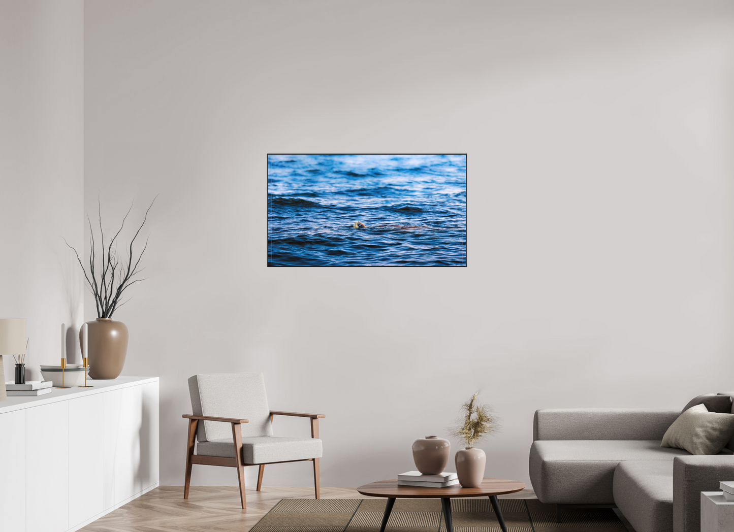 112 x 63 cm, Photo Print Under Acrylic Glass 2 mm, Matte, Aluminium ArtBox, Profile 25 mm (Black) RIDLEY TORTUGA
