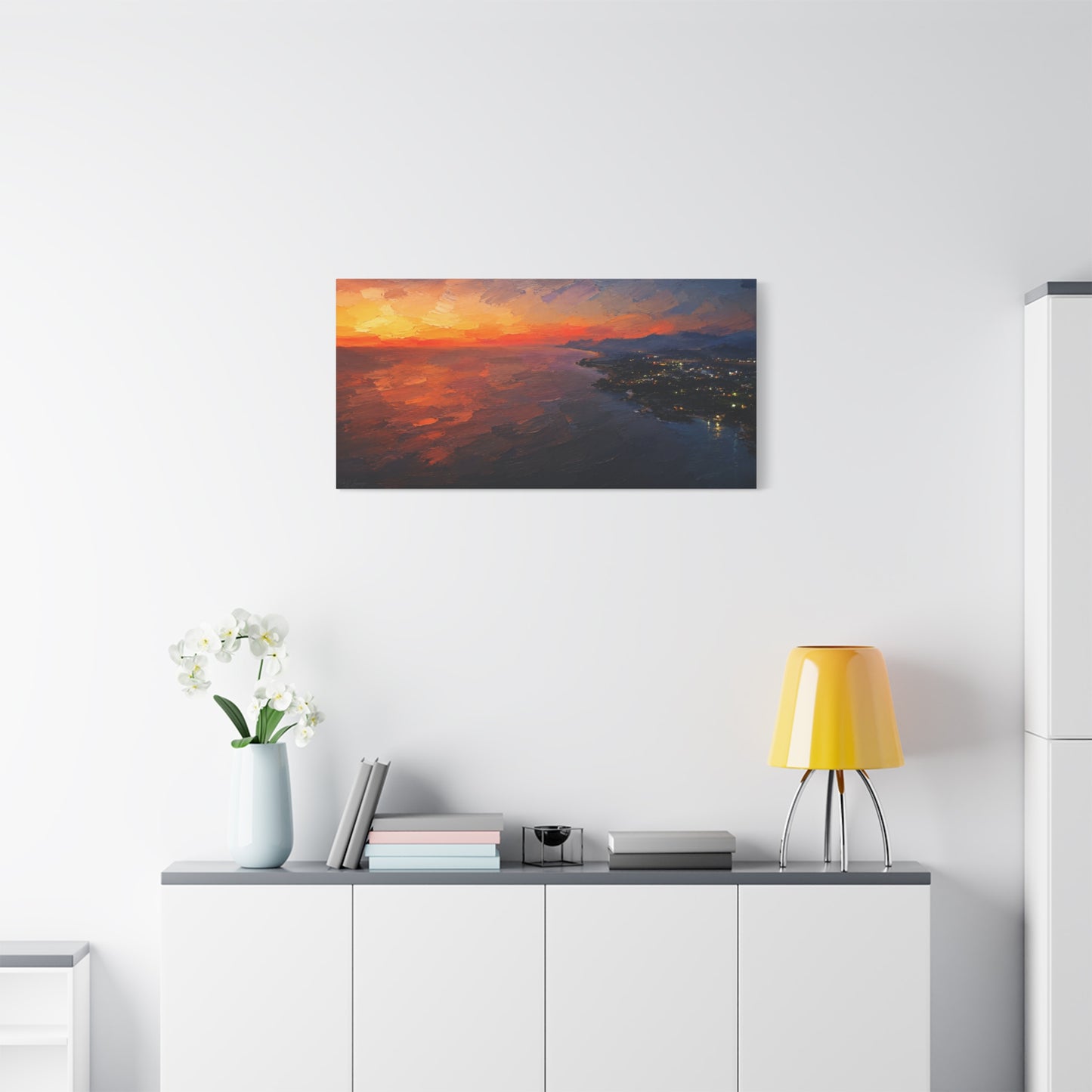 Puerto Escondido Sunset Abstract Canvas Print