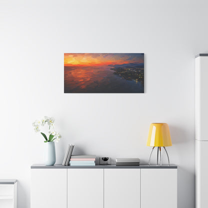 Puerto Escondido Sunset Abstract Canvas Print