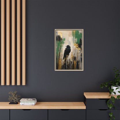 Blackbird Abstract Framed Canvas Print