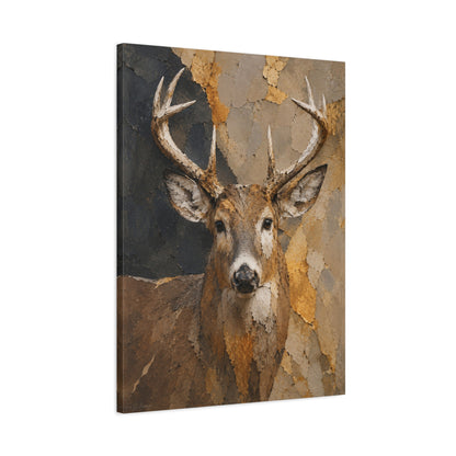 Woodland Buck Abstract Canvas Print