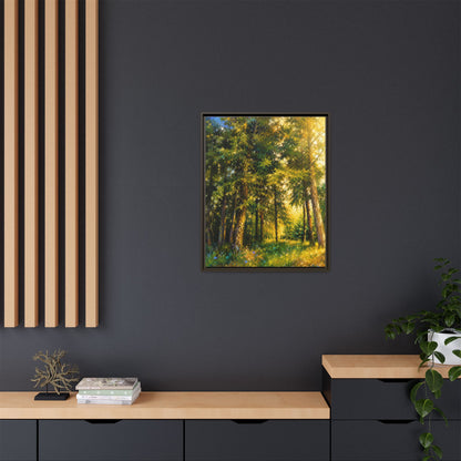 Apsley Forest Abstract Framed Canvas Print