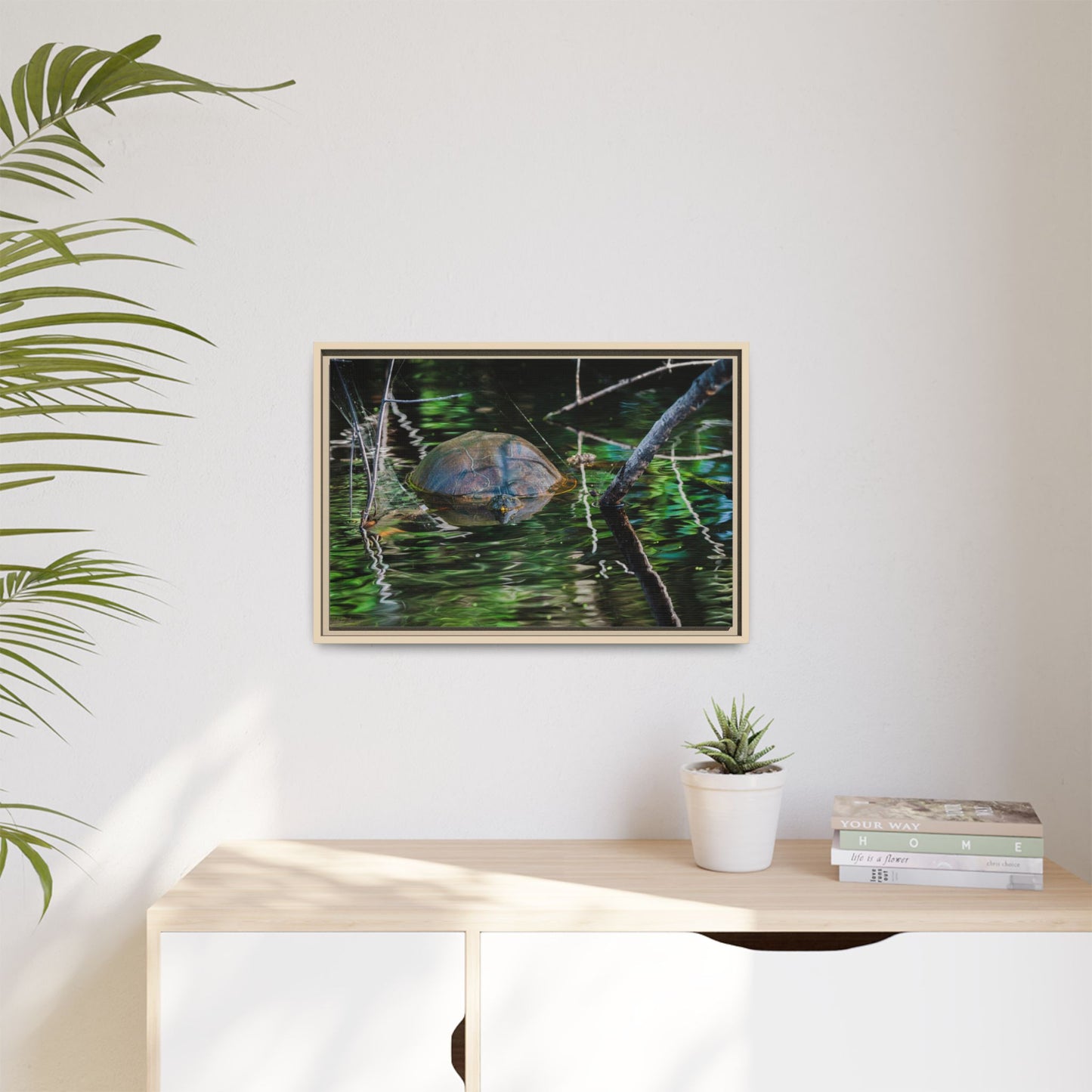 Untitled (Painted Turtle) | Framed Canvas