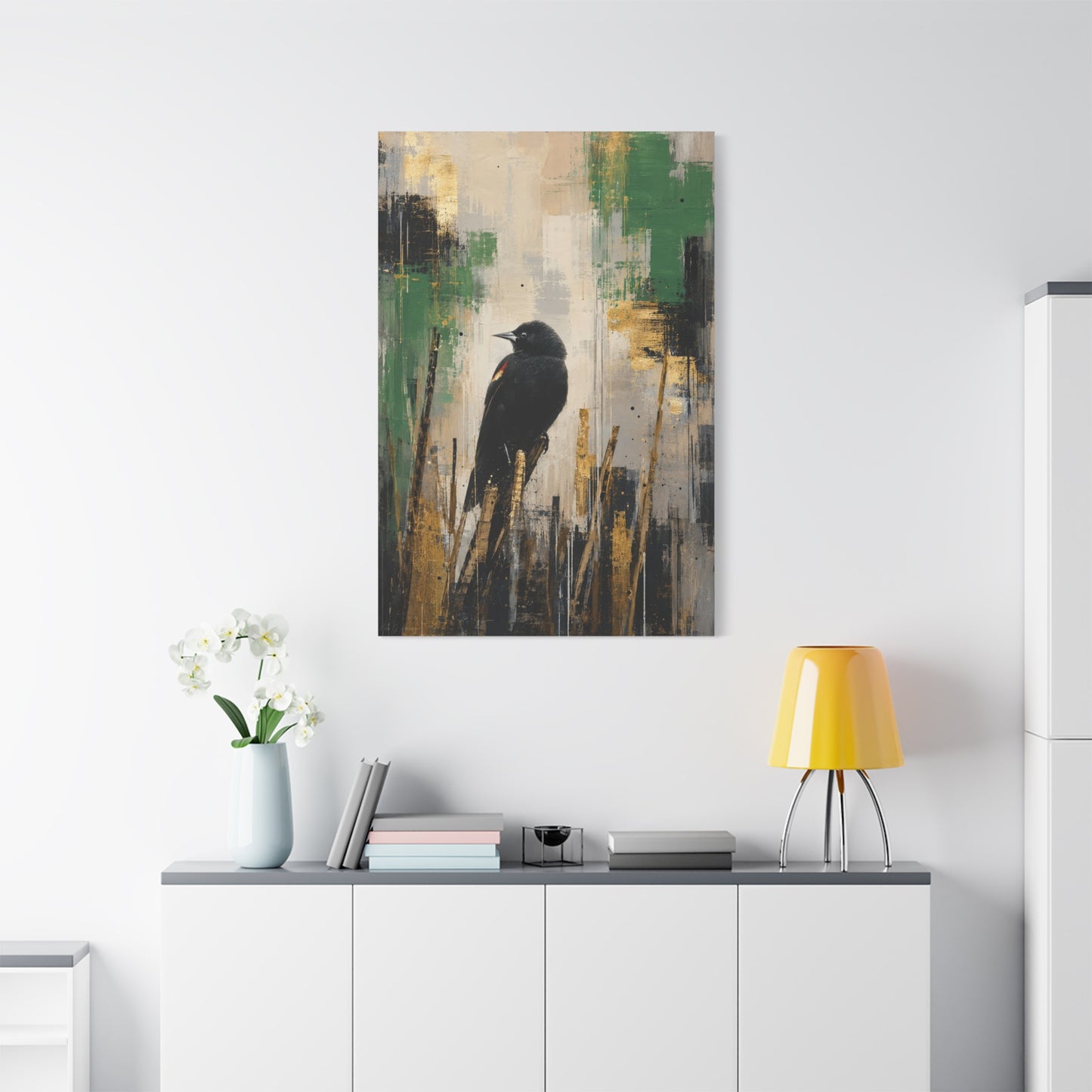 Blackbird Abstract Canvas Print