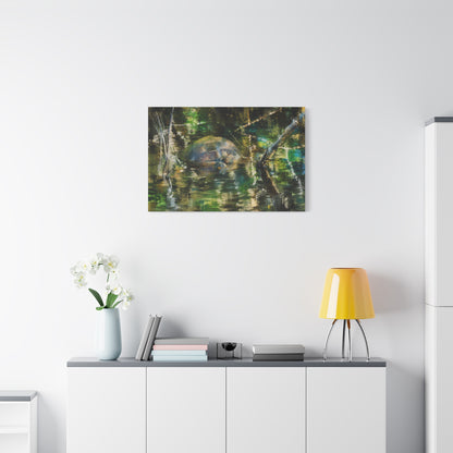 Painted Turtle Abstract Canvas Print
