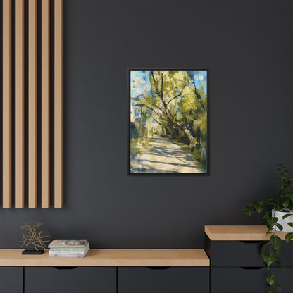 Willow Park Abstract Framed Canvas Print