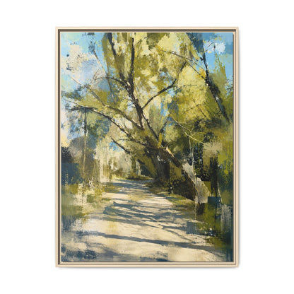 Willow Park Abstract Framed Canvas Print
