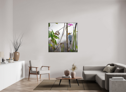 120 x 120 cm, Photo Print Under Acrylic Glass 2mm, Matte, Aluminum ArtBox, Profile 25 mm (Black) Golden Cheek