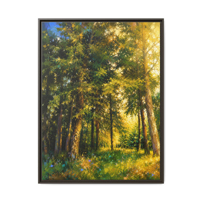 Apsley Forest Abstract Framed Canvas Print