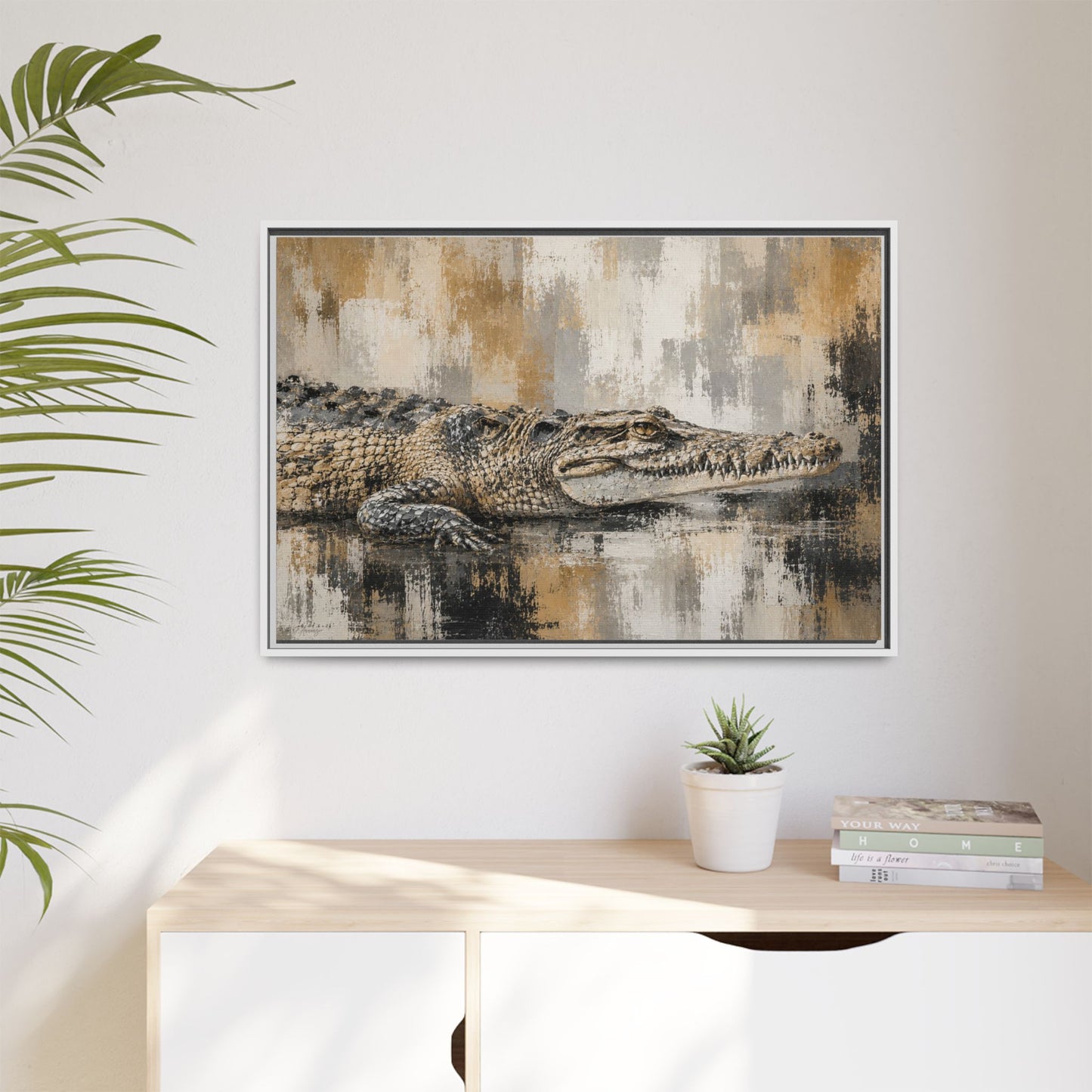 Oaxacroc Abstract Framed Canvas Print