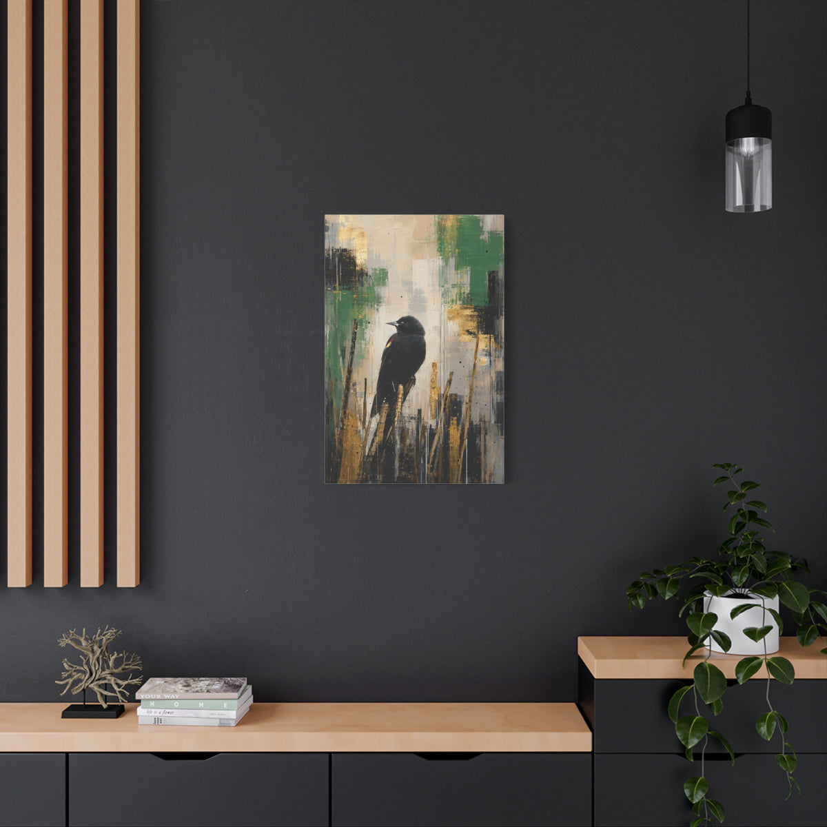 Blackbird Abstract Canvas Print
