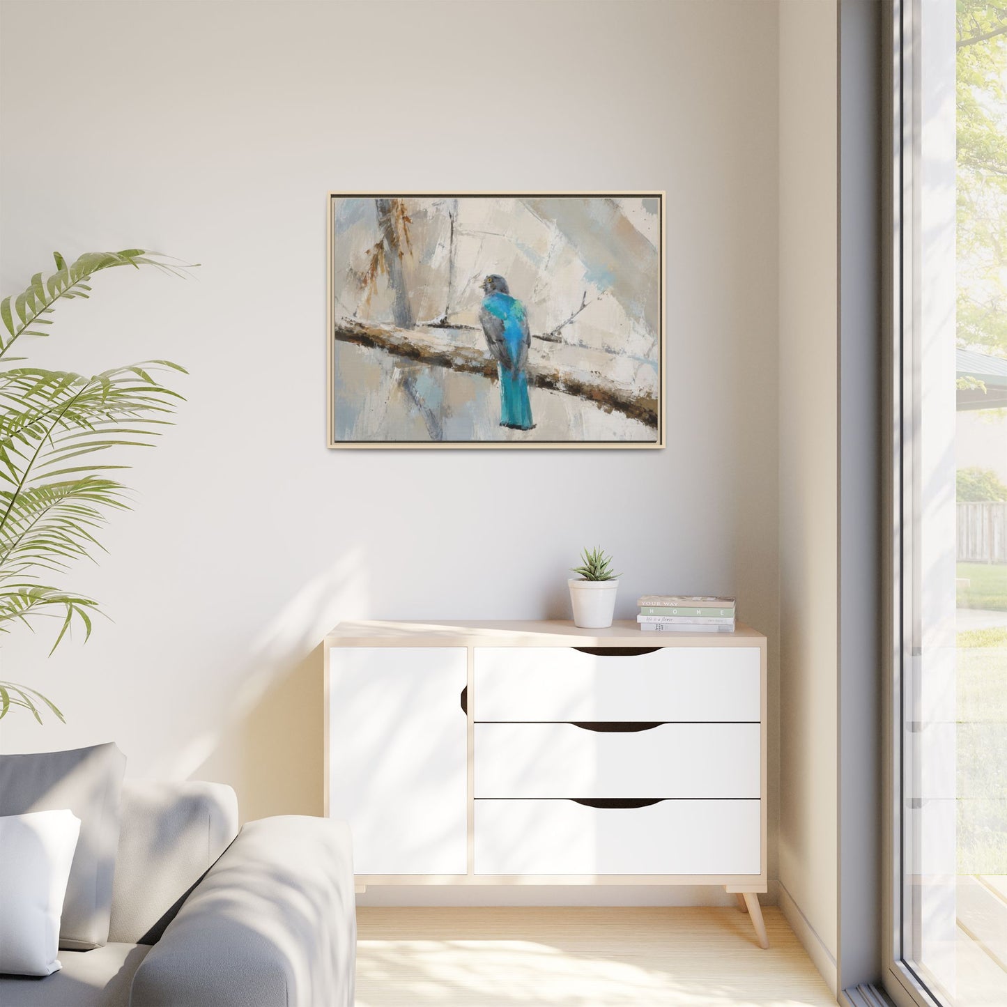 Trogon Abstract Framed Canvas Print