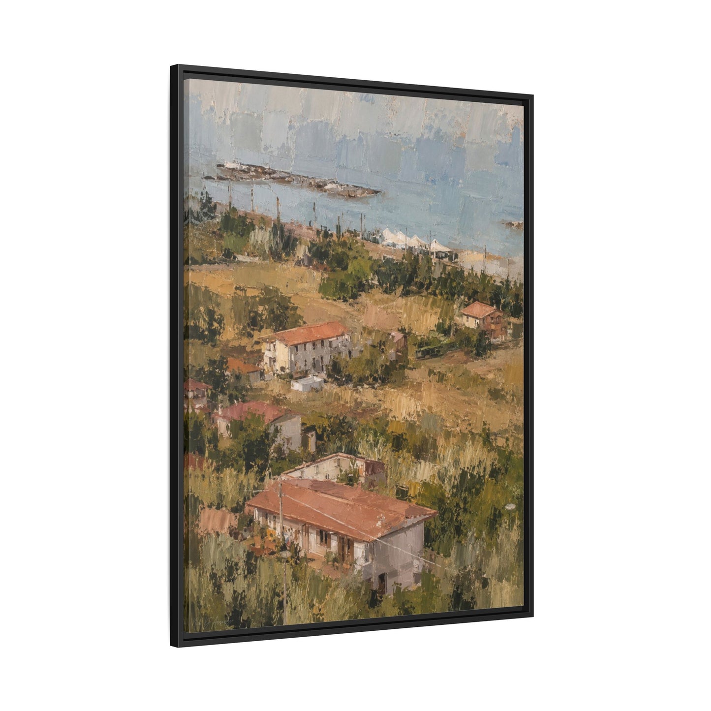 Paola Calabria Abstract Framed Canvas Print