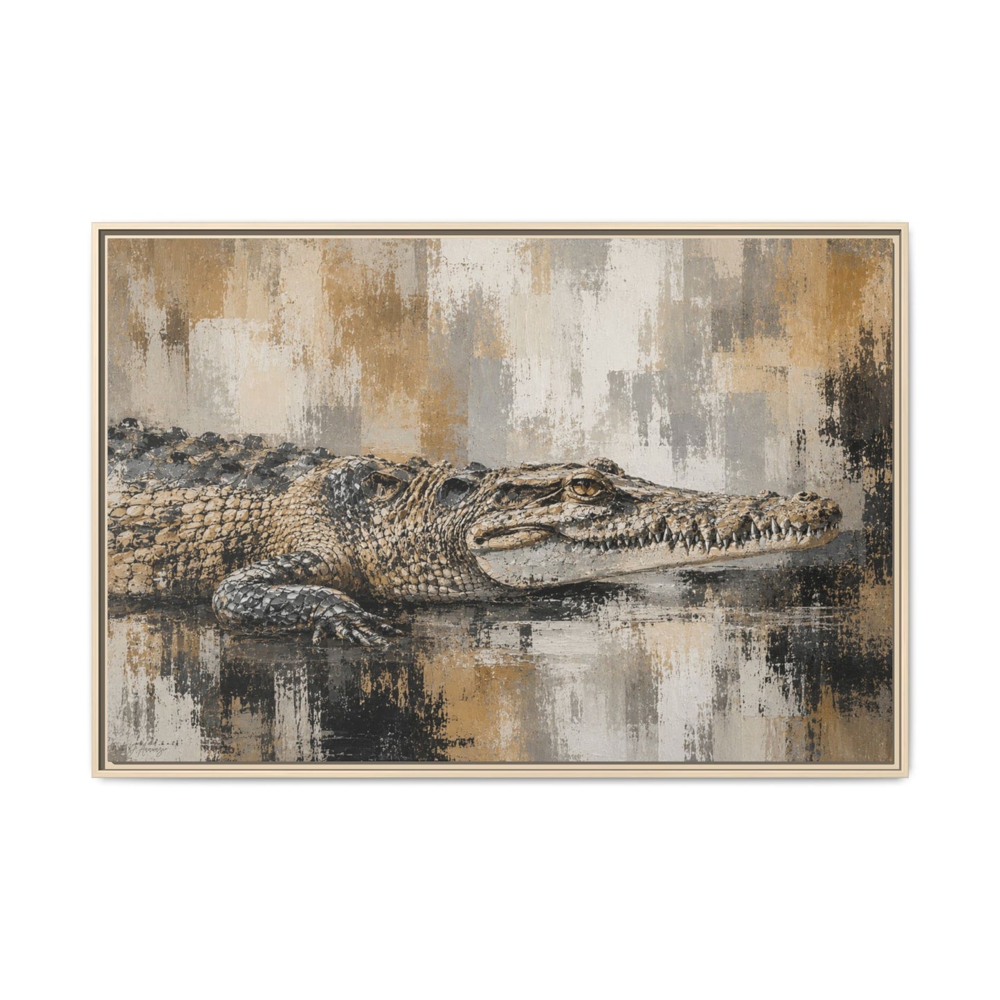 Oaxacroc Abstract Framed Canvas Print