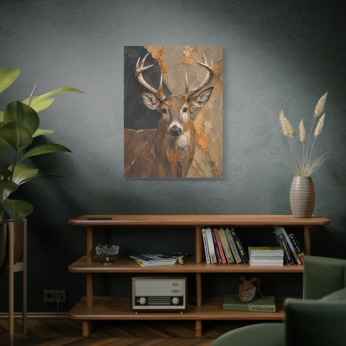 Woodland Buck Abstract Canvas Print