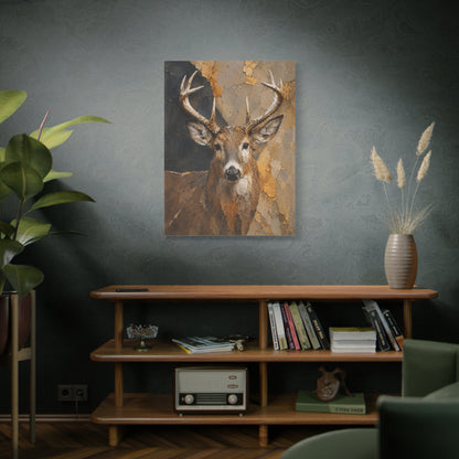 Woodland Buck Abstract Canvas Print