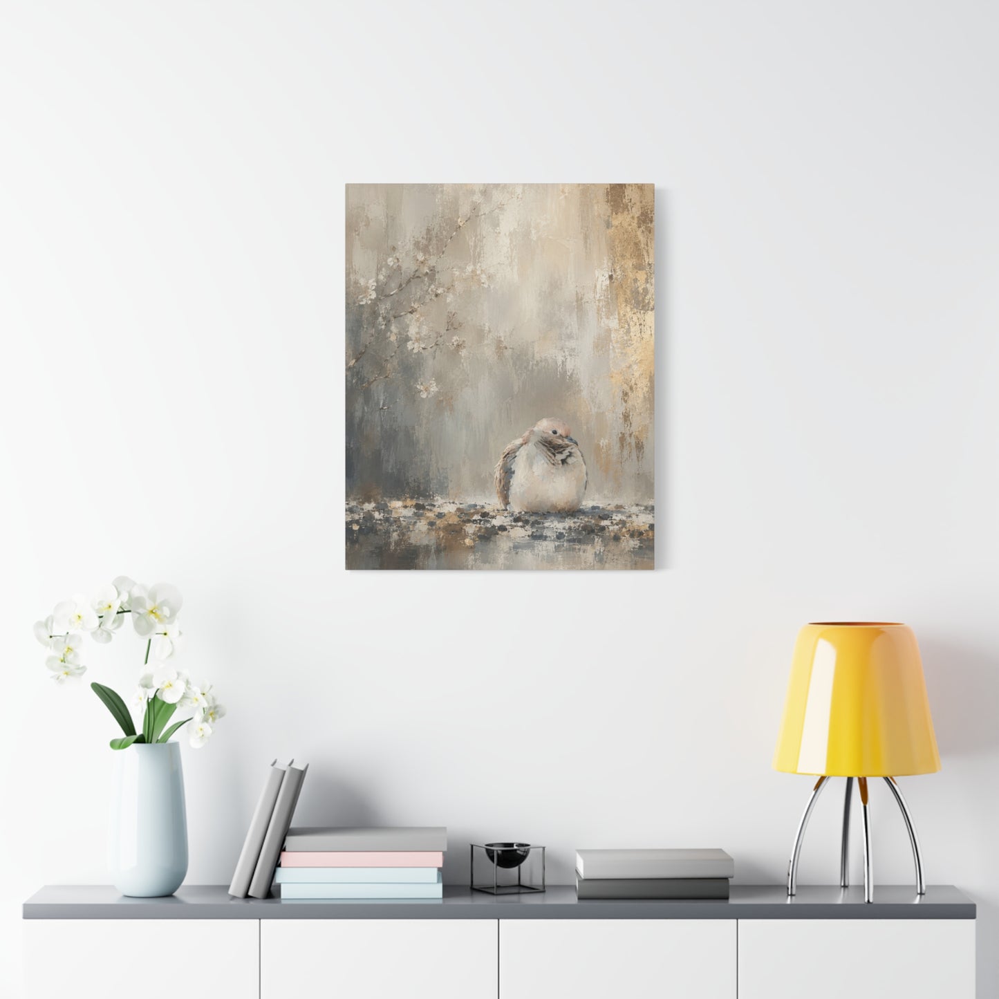 Dove Light Abstract Canvas Print