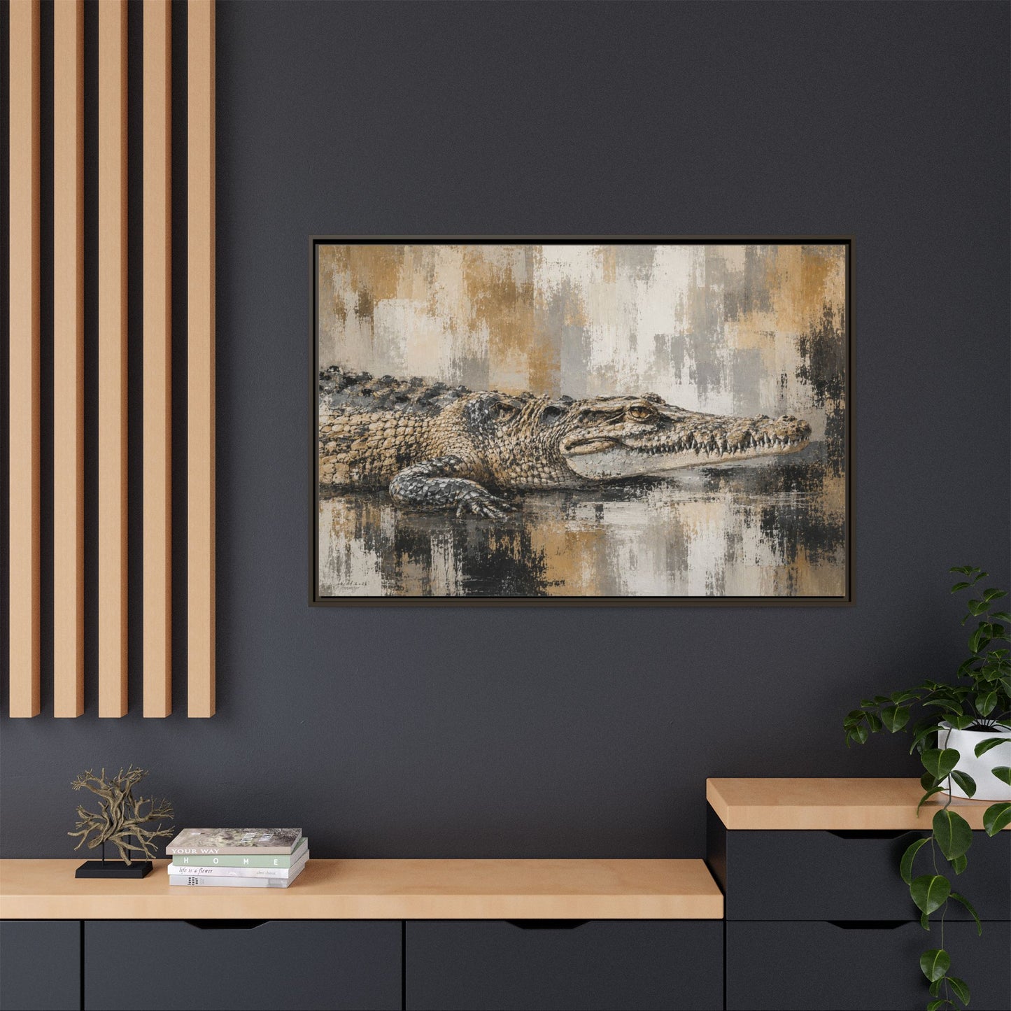 Oaxacroc Abstract Framed Canvas Print