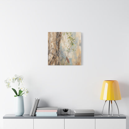 Pacific Screech Owl Abstract Canvas Print