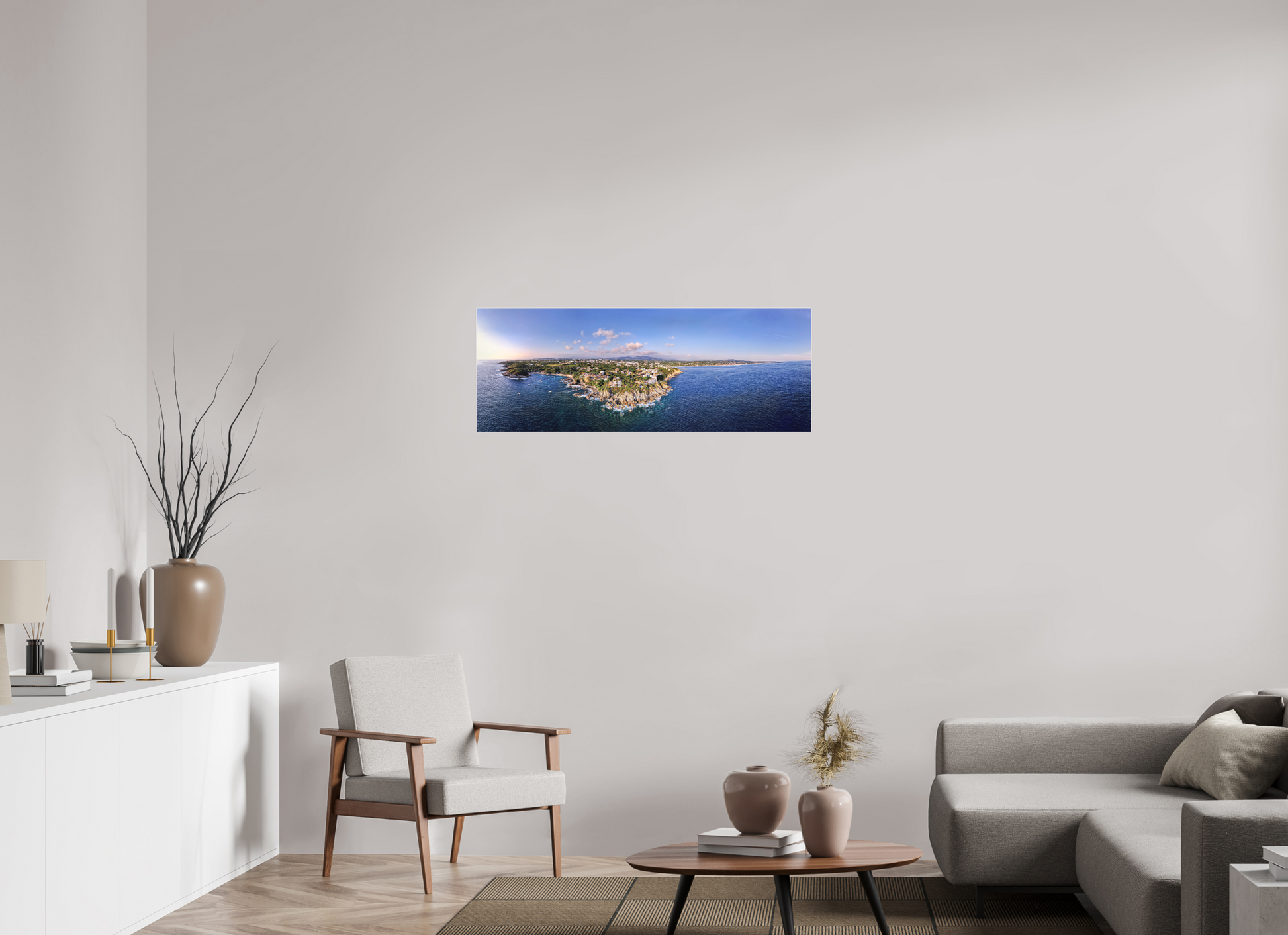 108.3 x 40 cm, Photo Print Under Acrylic Glass 2 mm, Matte Puerto Panorama