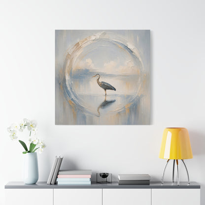Great Blue Heron Abstract Canvas Print