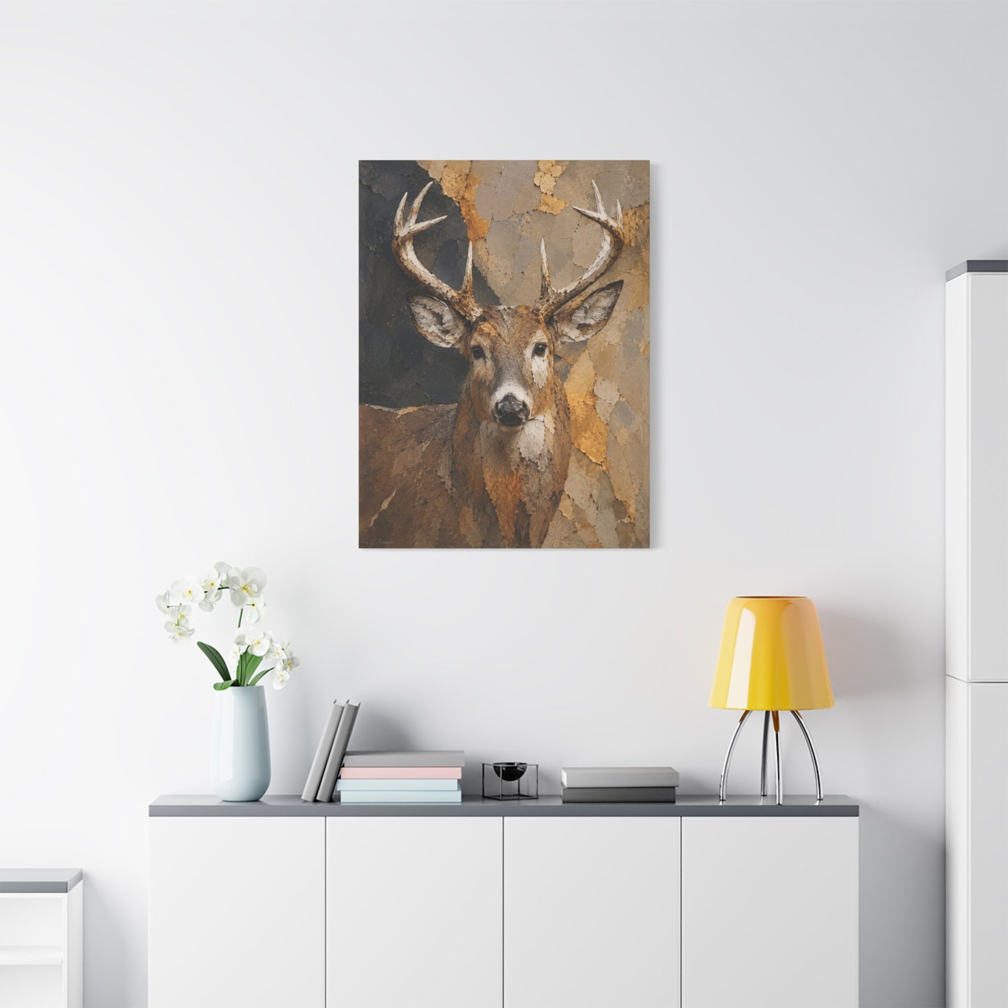 Woodland Buck Abstract Canvas Print