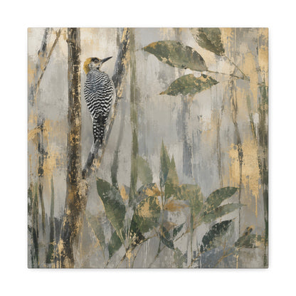 Golden-Cheek Abstract Canvas Print