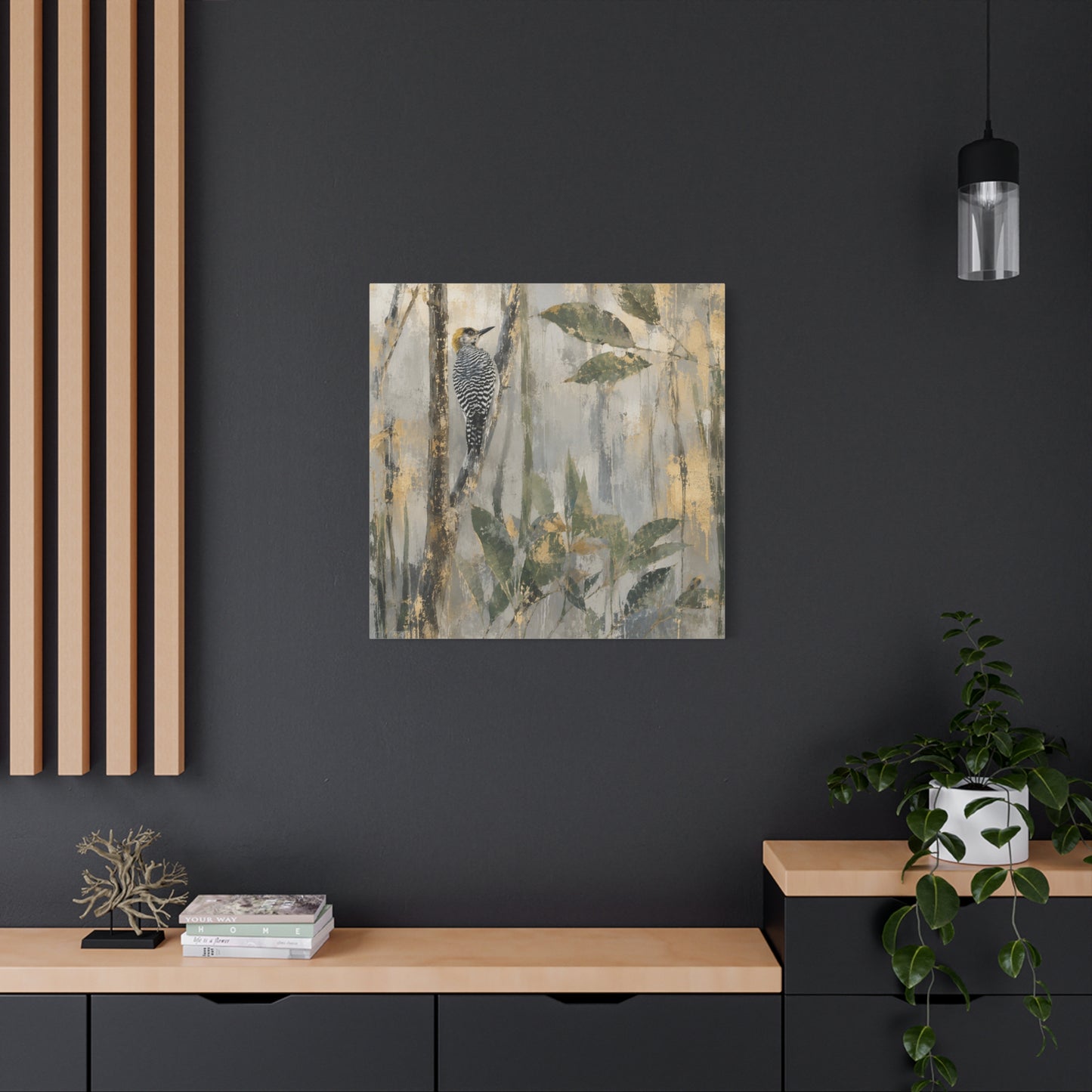 Golden-Cheek Abstract Canvas Print