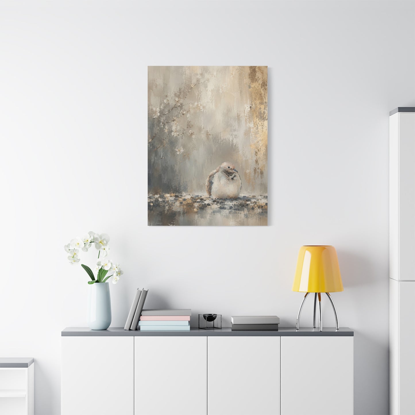 Dove Light Abstract Canvas Print