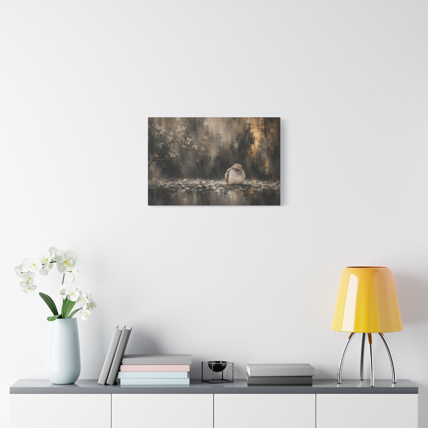 Dove Dark Abstract Canvas Print