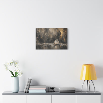 Dove Dark Abstract Canvas Print