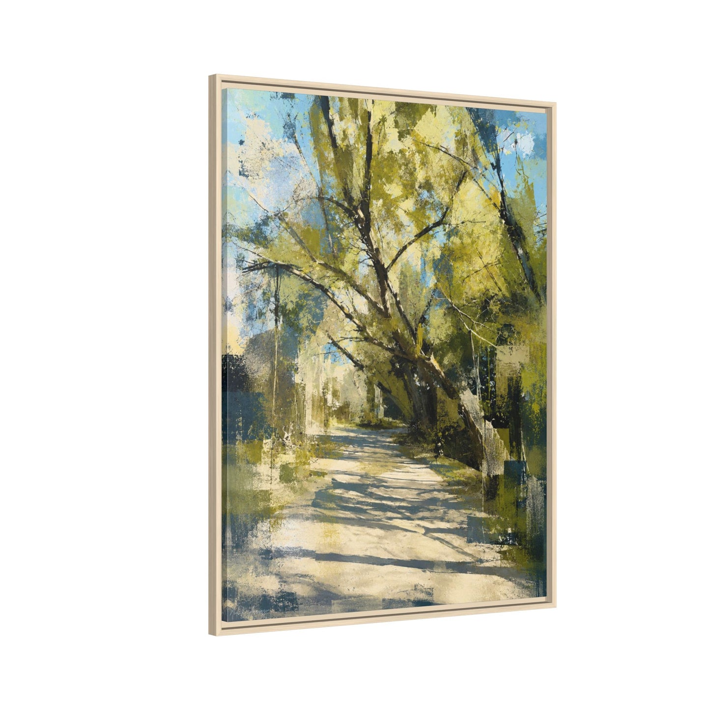 Willow Park Abstract Framed Canvas Print