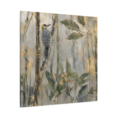 Golden-Cheek Abstract Canvas Print