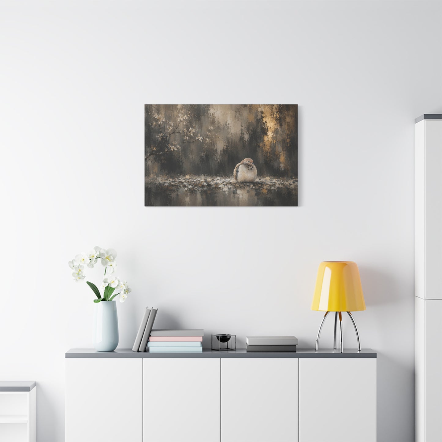 Dove Dark Abstract Canvas Print
