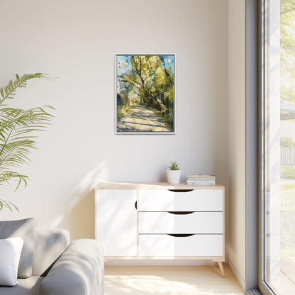 Willow Park Abstract Framed Canvas Print