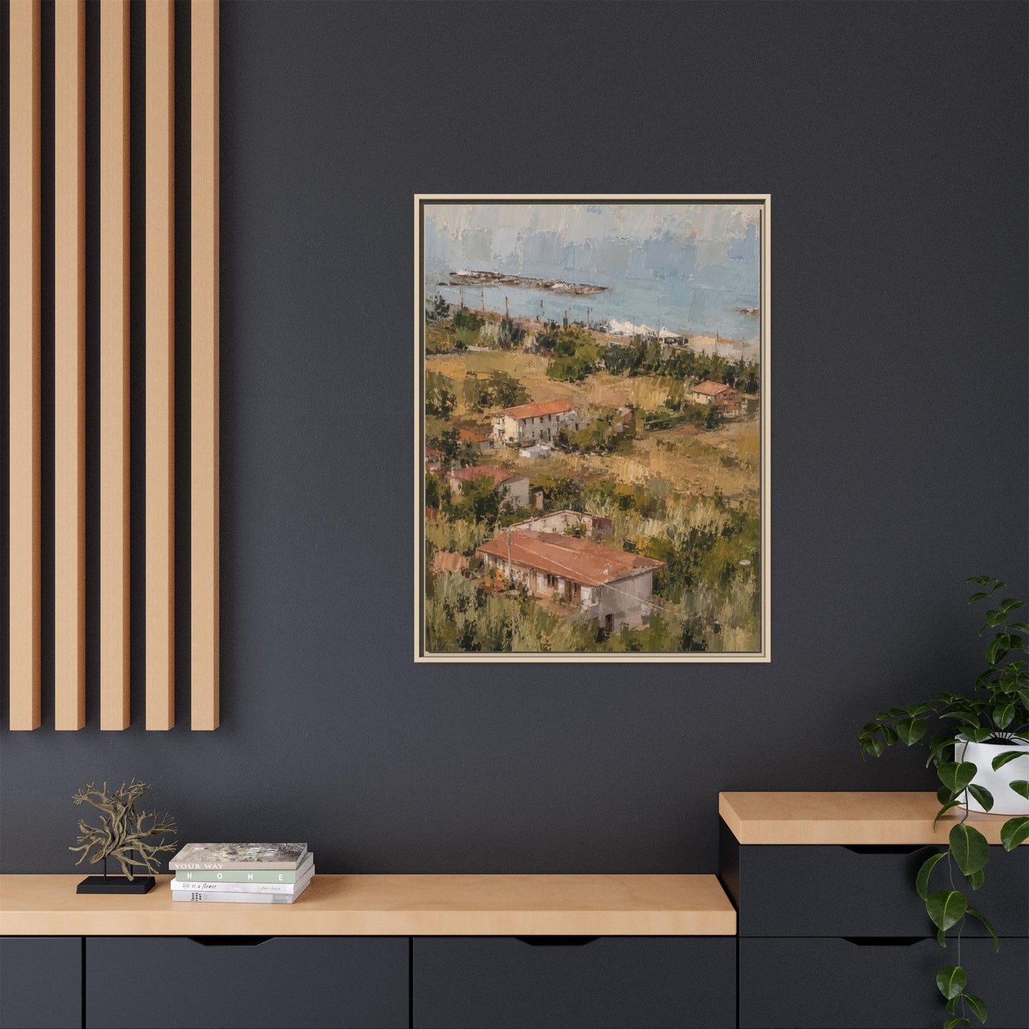 Paola Calabria Abstract Framed Canvas Print