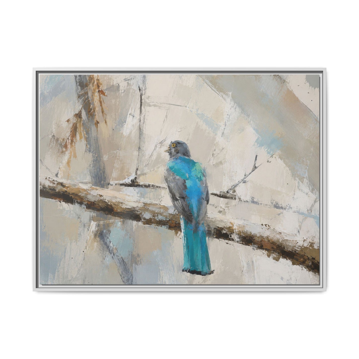 Trogon Abstract Framed Canvas Print