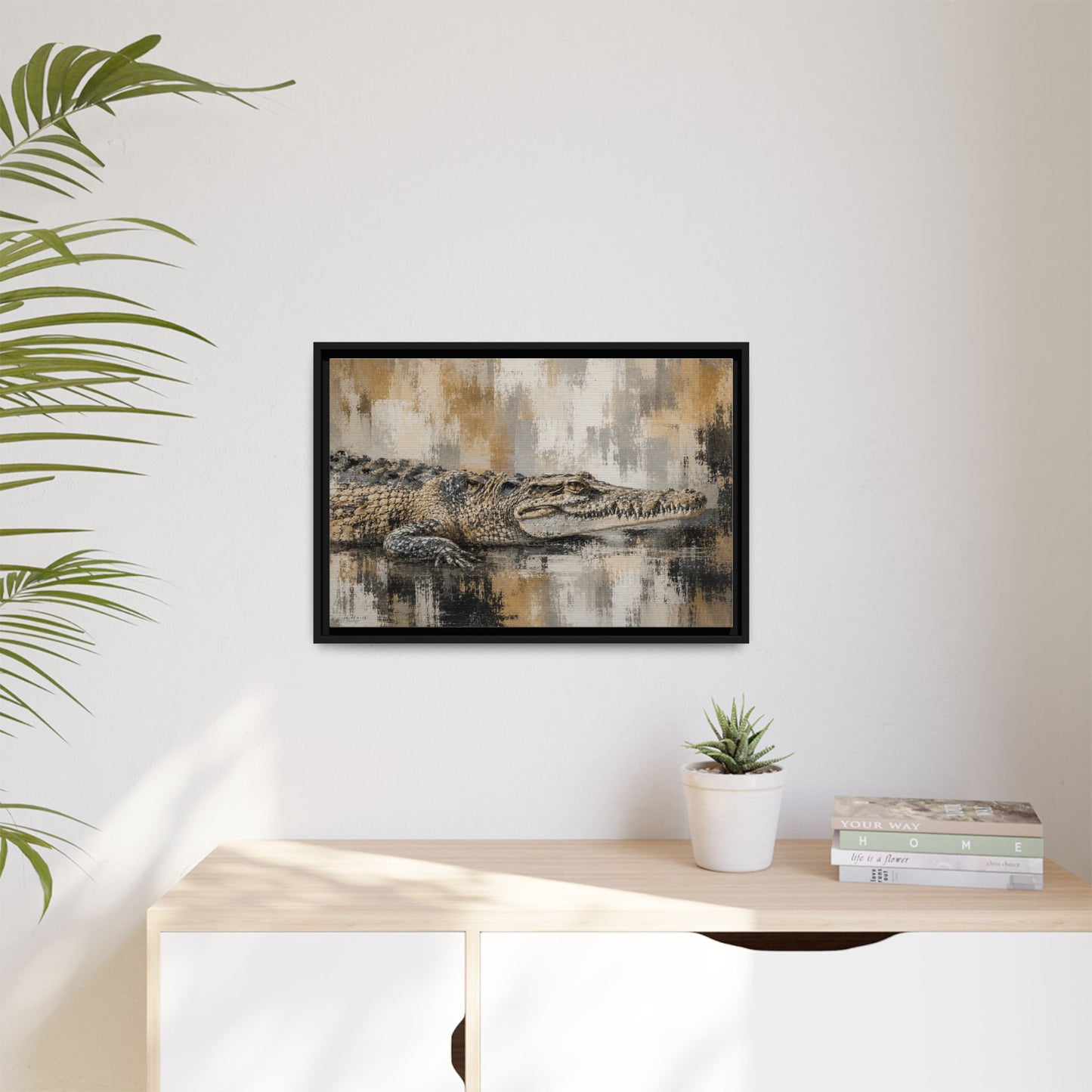 Oaxacroc Abstract Framed Canvas Print