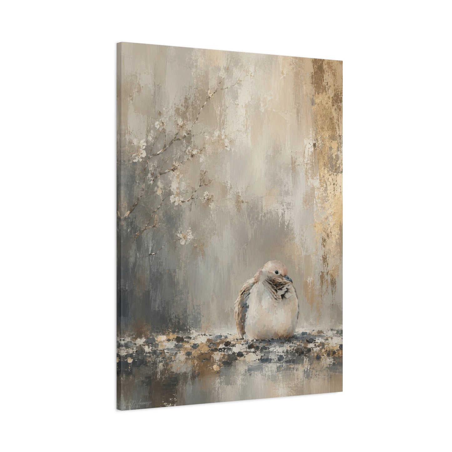 Dove Light Abstract Canvas Print