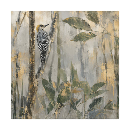 Golden-Cheek Abstract Canvas Print
