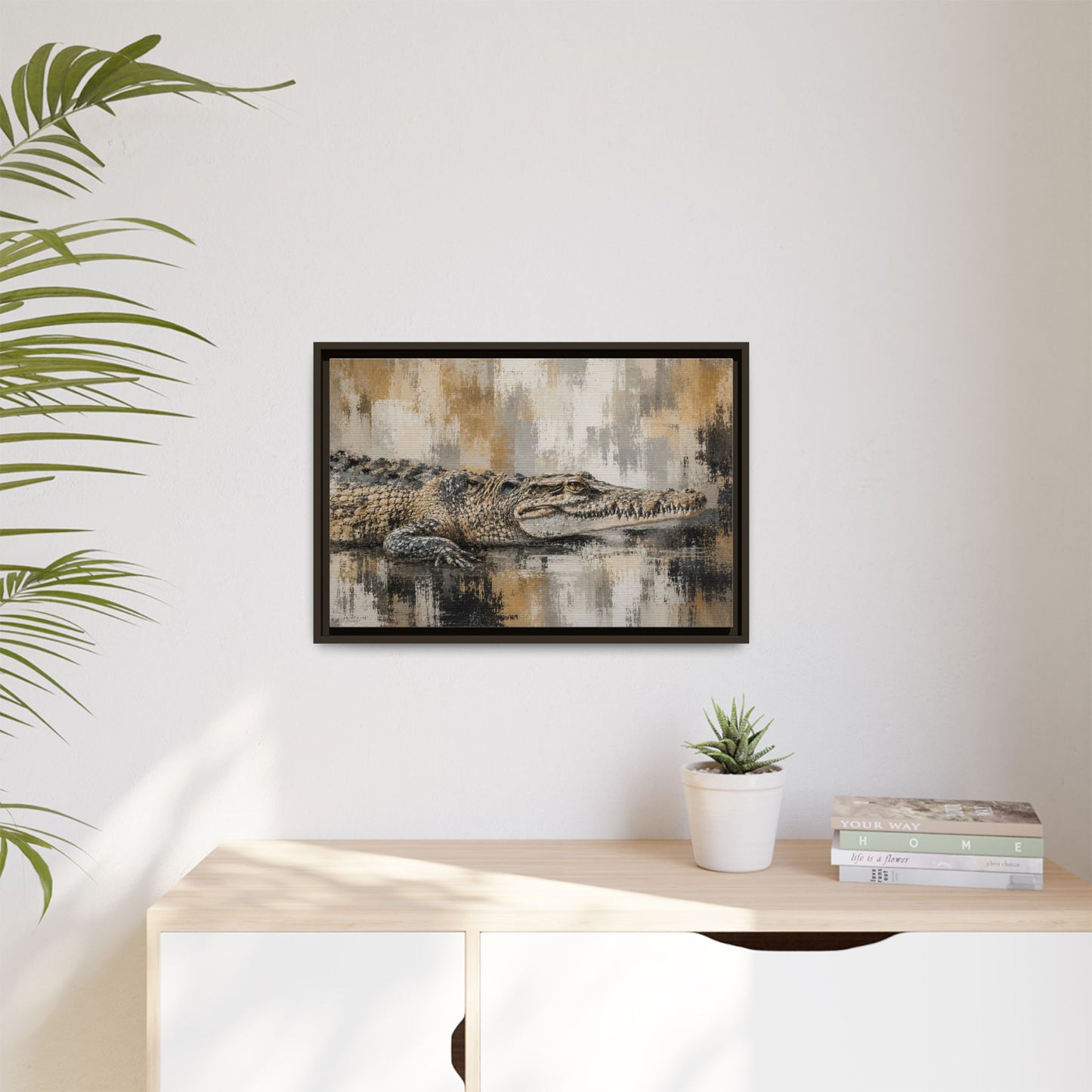 Oaxacroc Abstract Framed Canvas Print
