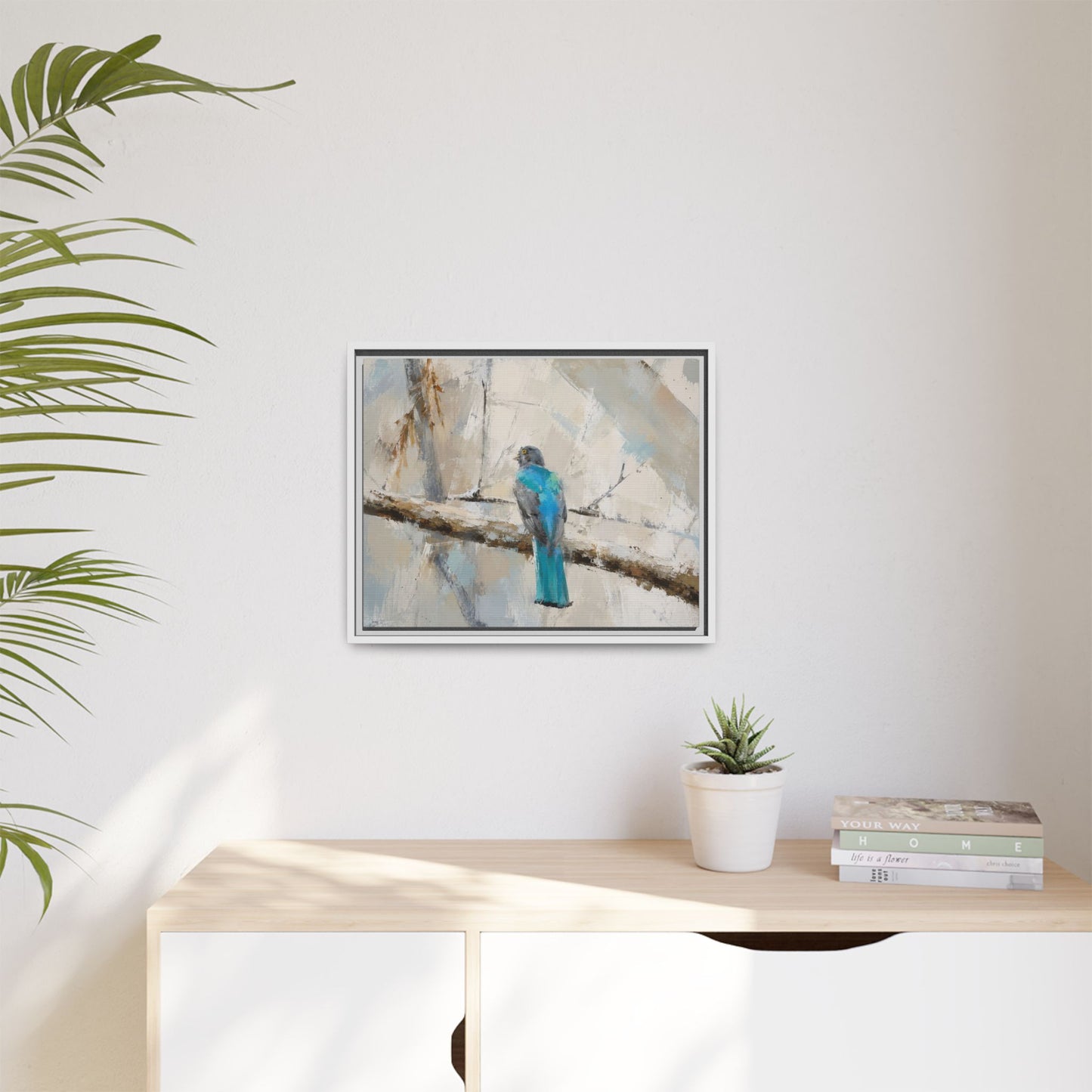 Trogon Abstract Framed Canvas Print